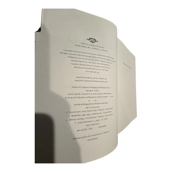 And If I Perish Frontline U.S. Army Nurses in World War II Hardcover 2003 - Picture 5 of 8